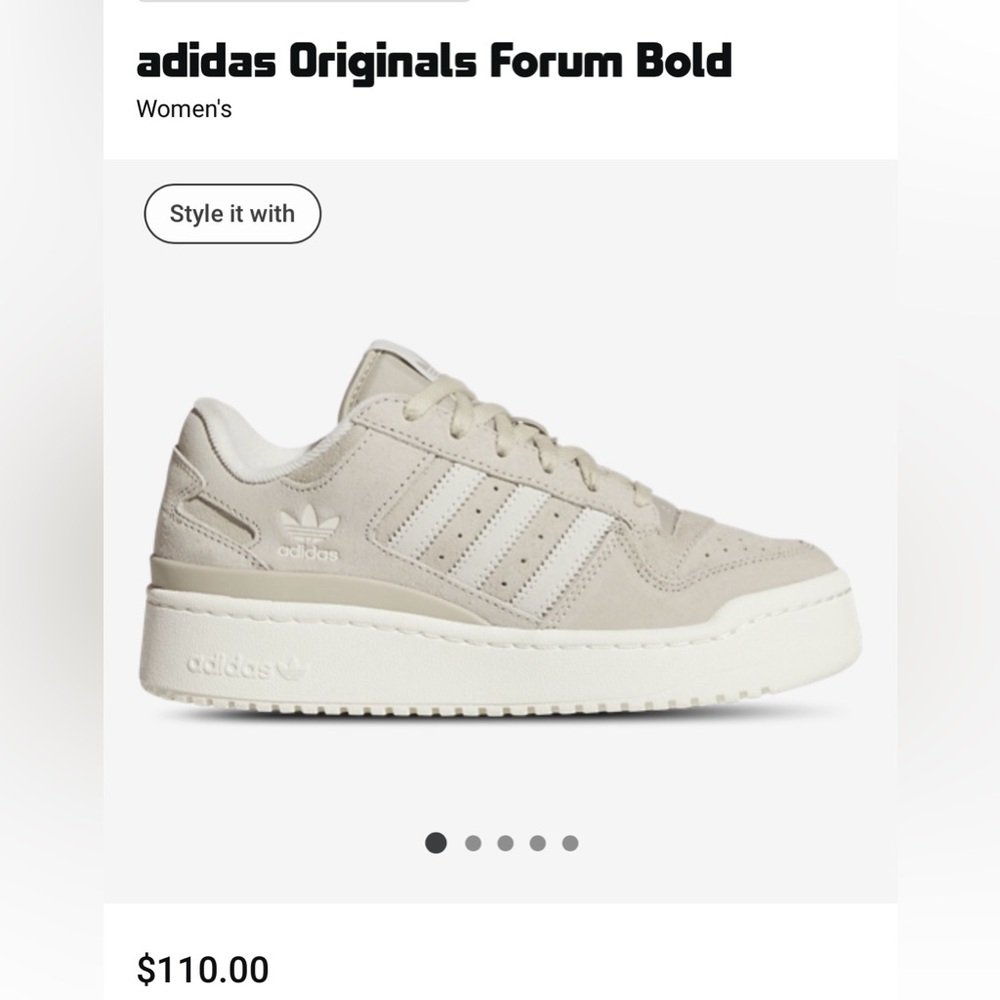 adidas Originals Forum Bold Women's Sneakers - Beige and White